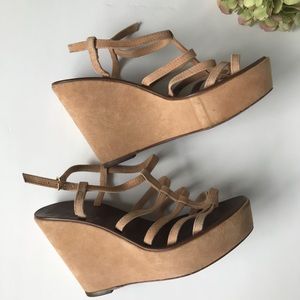 J.CREW WILLA SUEDE PLATFORM WEDGES